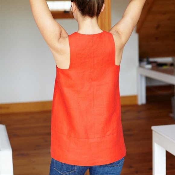 Emerson Fry Linen A line Mod Top Small - Picture 3 of 7